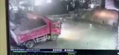 Worker Gets Buried Alive in China