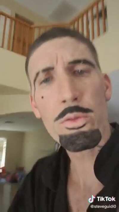 This made me so wet I almost took the paint off his face