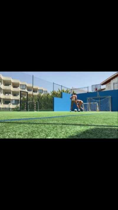 Katie McCabe & Ruesha Littlejohn play in bikinis