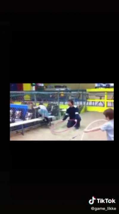 Hey dad! Watch how high I can jump