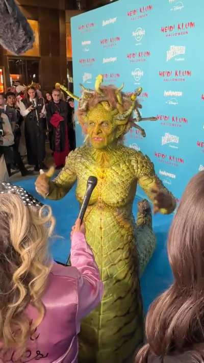 Heidi Klum at her Halloween party last night in New York City