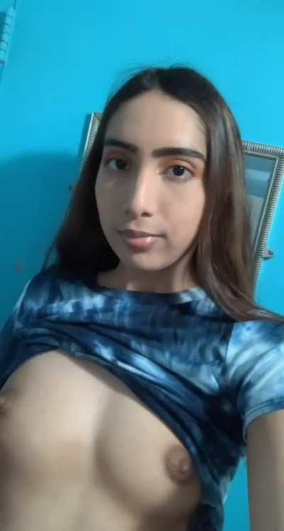 Would you suck my small brown tits?