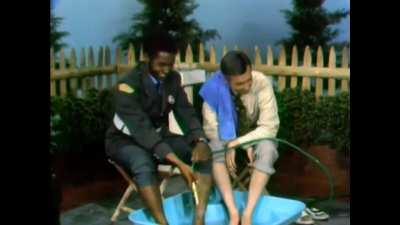 Fred Rogers broke racial barriers during a time when black people were not allowed in the swimming pool with white people.