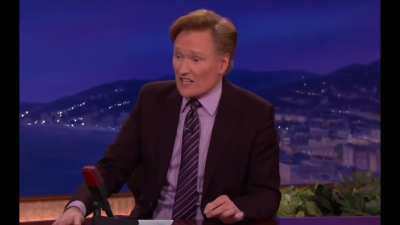 Kat with Beth Behrs being interviewed by Conan (2 Clips) (1/8/14)