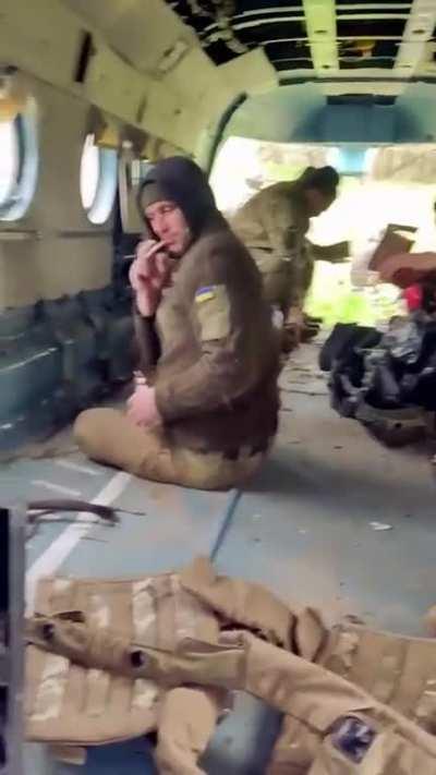 Ukrainian soldiers find helicopter, all you can flip no coins needed.
