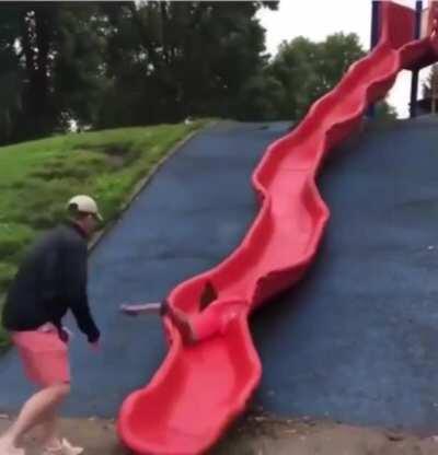 Slide with curves