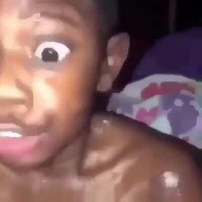 Lil nigga life flashed before his eyes😭