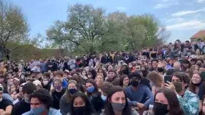 Sister Cindy on campus today (video #1)