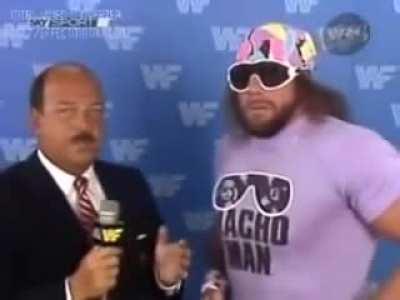 Macho Man Randy Savage Cream of the Crop Promo w Mean Gene Okerlund 1987