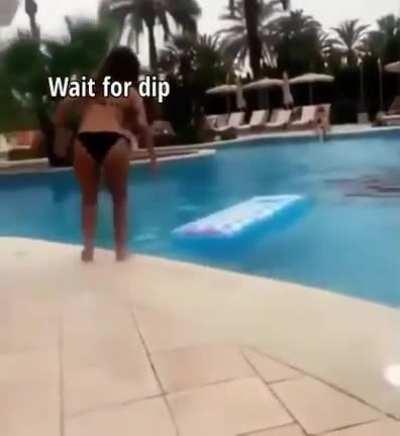 When someone new tries to take the dip.