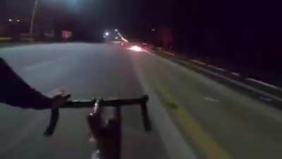 Biker gets revenge with FIREWORKS road rage moment
