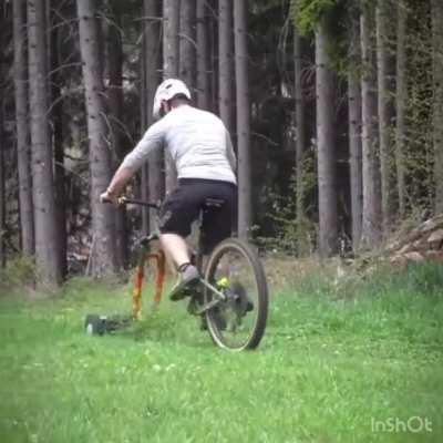 Mountain bike lawnmower