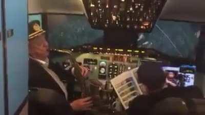 The pilot provided some top notch in flight entertainment on my flight last night