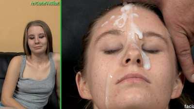 Cutie gets 3 cum dumps from ugly dicks