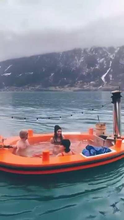 Switzerland has mini jacuzzi boats