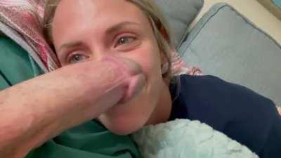 Laying down to watch TV and this happens 😋