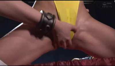 Chained and gagged. Will she talk? Probably not.