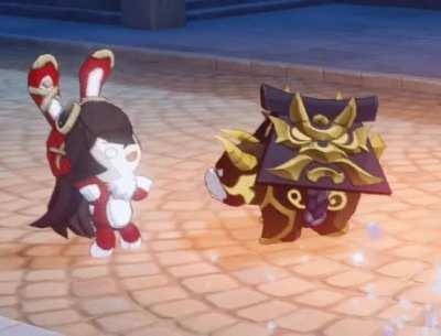 baron bunny and ushi just vibing 💃🕺