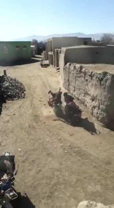 The only 2 motorcycles in town..