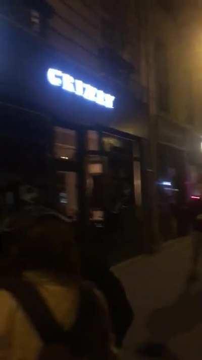 As an energy crisis looms, young activists in Paris are using superhero-like Parkour moves to switch off wasteful lights that stores leave on all night