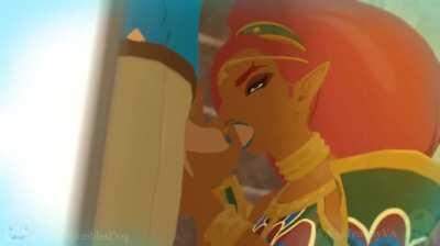 Urbosa helping out Link with some stress relief (ShamelessDeeg)