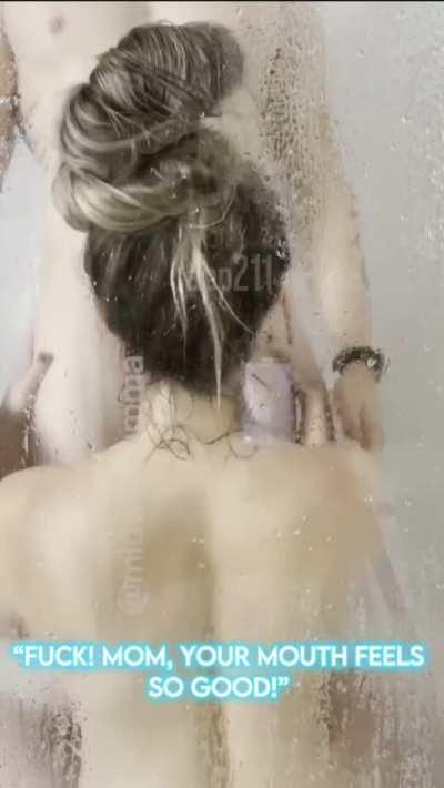 Joining mom in the shower