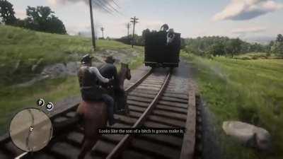 [Red Dead Redemption 2] ig I hit a trampoline.