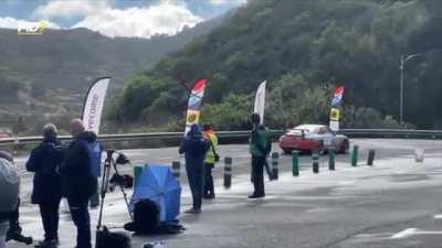 Approaching a tight turn