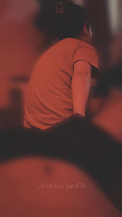 Grabbing and playing with my dick while talking to her boyfriend on phone.