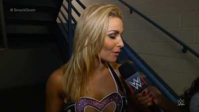 Nattie giving interview