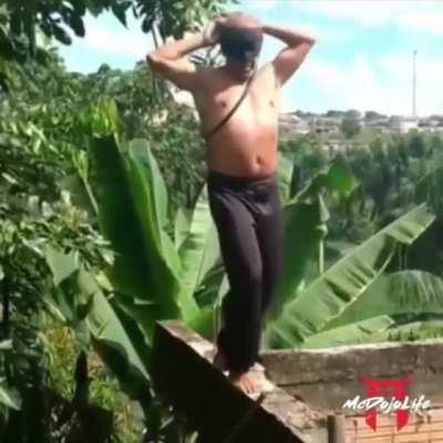 To do martial arts blindfolded