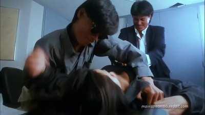 Chingmy Yau Knees and Stabs a Man Repeatedly in the Balls, Then Punches Another Man Repeatedly in the Balls, Threatens To Cut Another Man’s Dick Off and Then Grabs and Throws Him by the Balls in Naked Killer/Chik Loh Goh Yeung (1992)