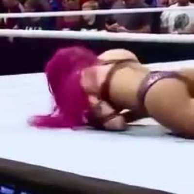 Sasha Banks huge ass cheeks exposed by wedgie #ThankYouCharlotteFlair