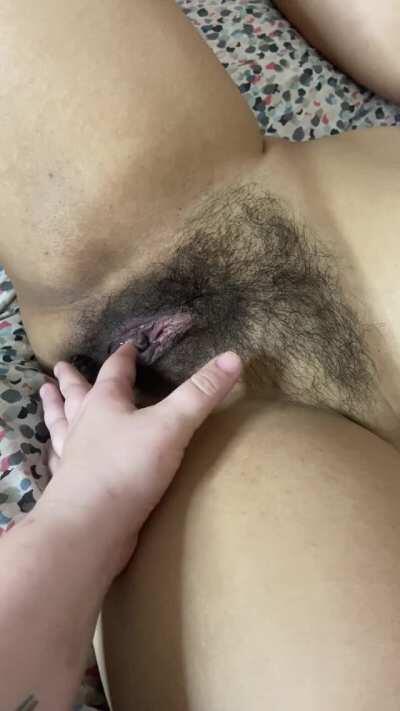 hairy pussy is more wet and delicious, don't you agree?