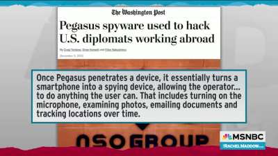 Rachel Maddow sounds alarm on ICE using advanced spyware deployed by Autocrats around the World. Biden banned spyware like this. Trump is weaponizing it.