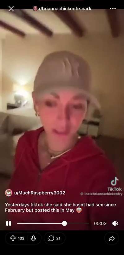 Bringing back my post from 3 months ago.. said she didnt have sex since feb, made this tiktok in may but is now saying its been 2 years but its only been a year since her break up with zb