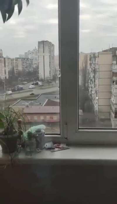 Russian tank goes out of it's way to run over a civilian in a car. Kiyv, Ukraine