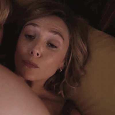 Mommy Elizabeth Olsen when she's stretched for the first time..ohh that satisfaction