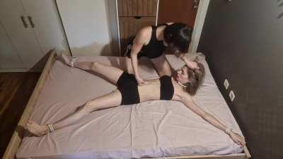 Alanna tied and punched