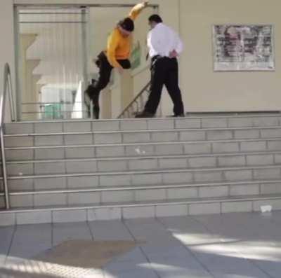Security guard vs skateboarder