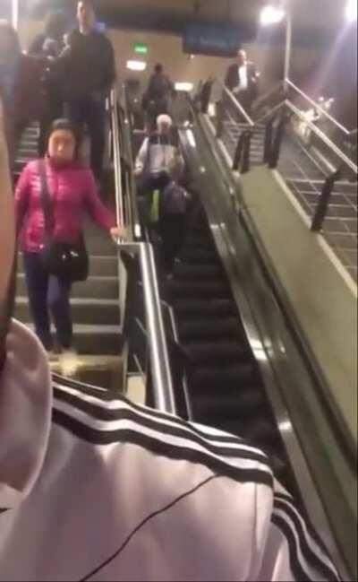 Guess how long they can go down that elevator
