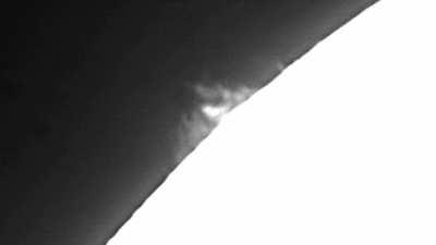 Plume on the Sun over 45 min