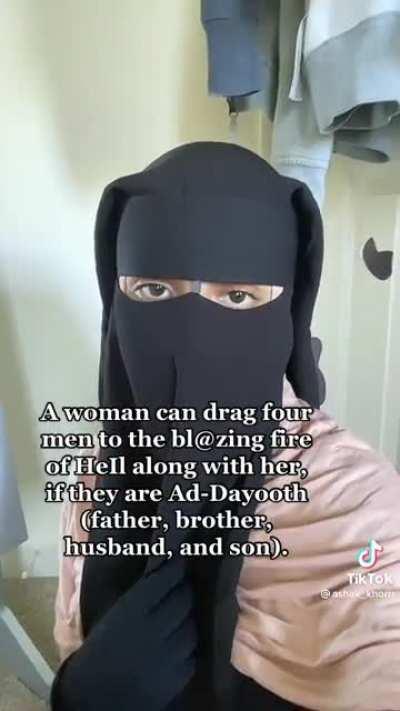 if your sister doesn’t cover up you’re going to hell with her