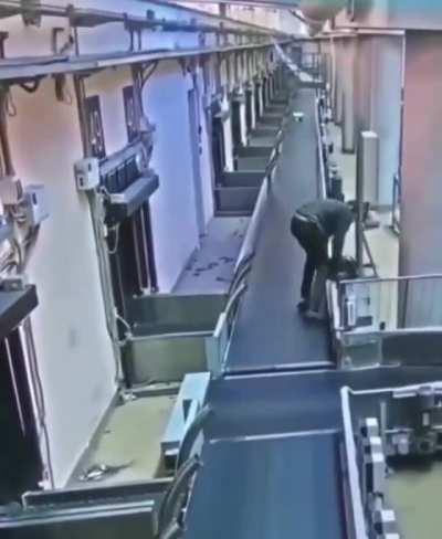 …trying to take a shortcut at work.