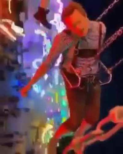 Enjoying the rides at the Oktoberfest