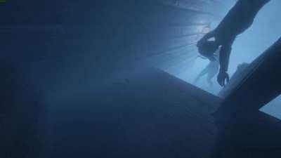 Ghost yeeted her right over the railing!