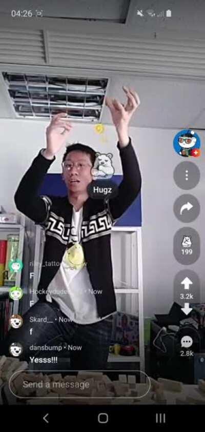 So this just happened on Reddit live