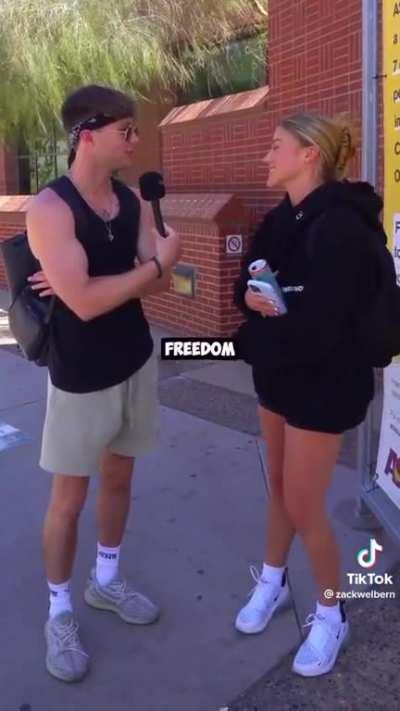 She understood the assignment...