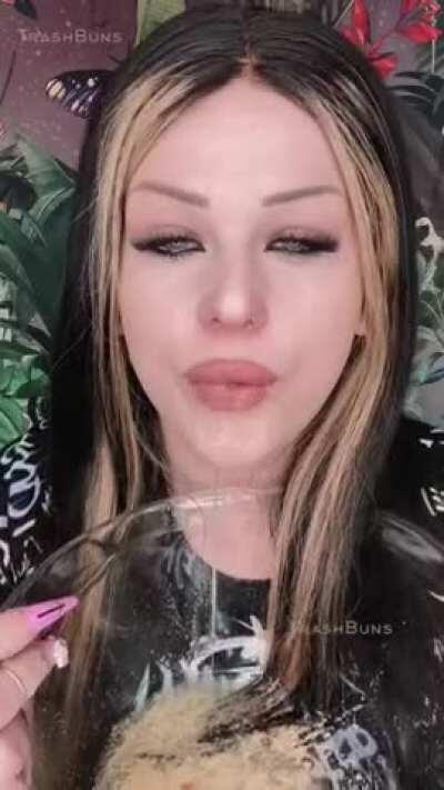 I love to slurp it back up 🖤 [OC]