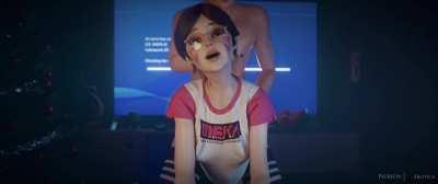 Dva is getting fucked in her bedroom (VGErotica)